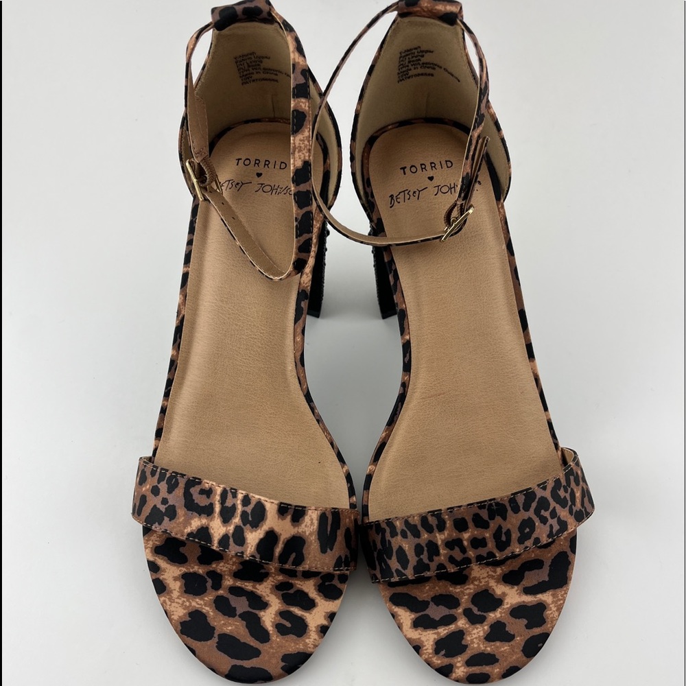 Nwt Betsey Johnson For Torrid Leopard Glitter Heels 10W - Picture 3 of 10
